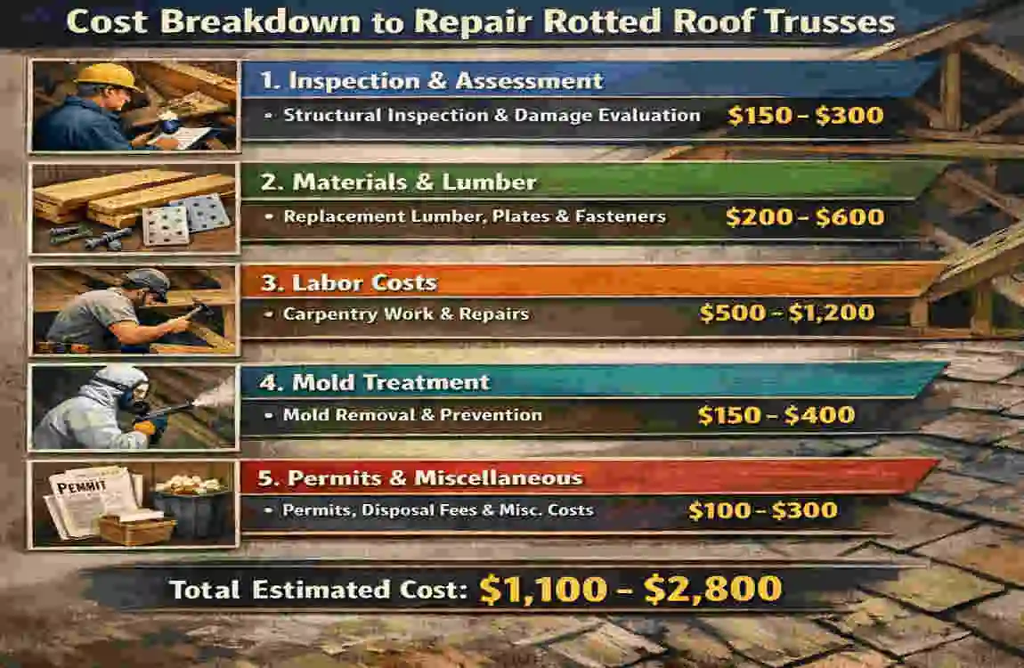 how to repair rotted roof trusses