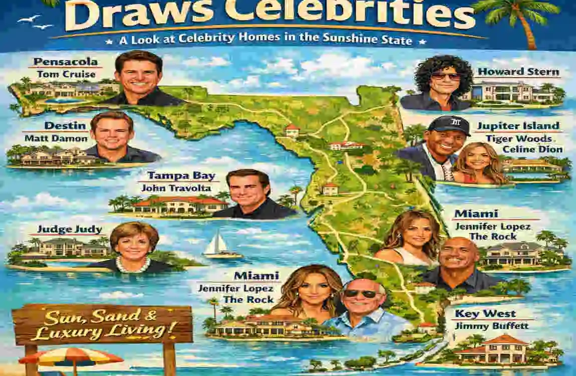 Celebrity Florida House Map