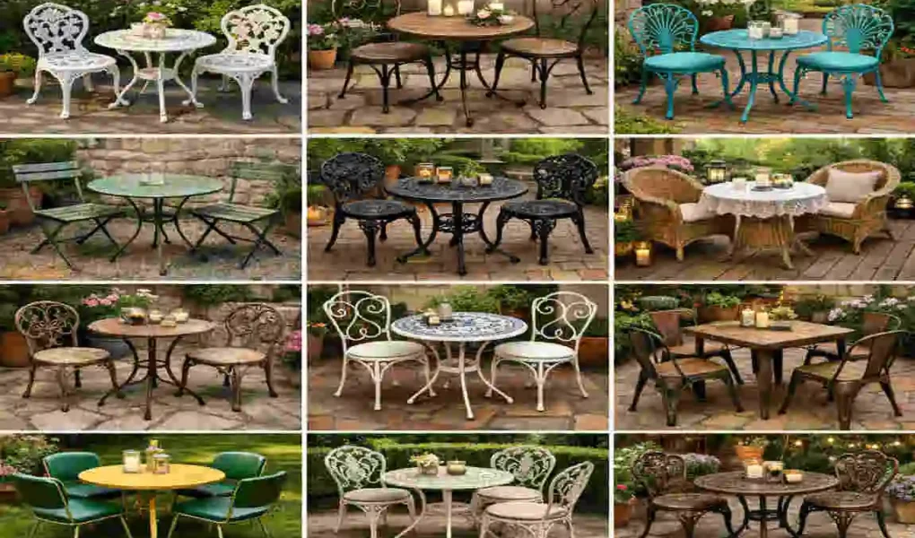 vintage style outdoor table and chairs for house