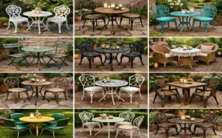 vintage style outdoor table and chairs for house
