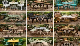 vintage style outdoor table and chairs for house