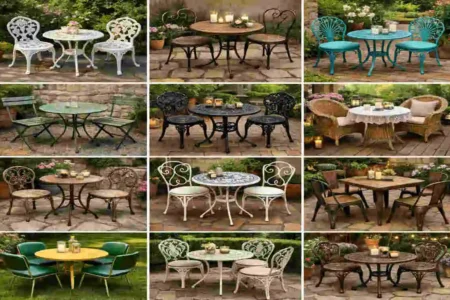 vintage style outdoor table and chairs for house