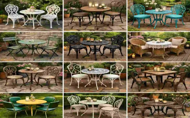 vintage style outdoor table and chairs for house