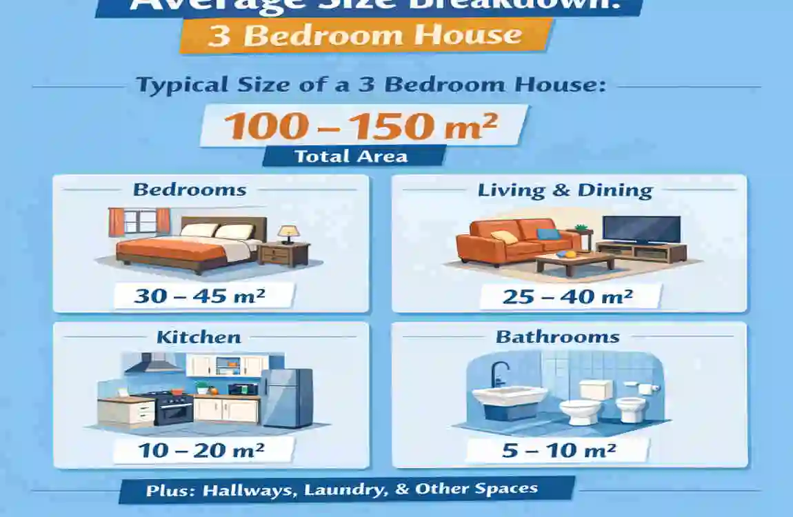Square Meters in a 3-Bedroom House