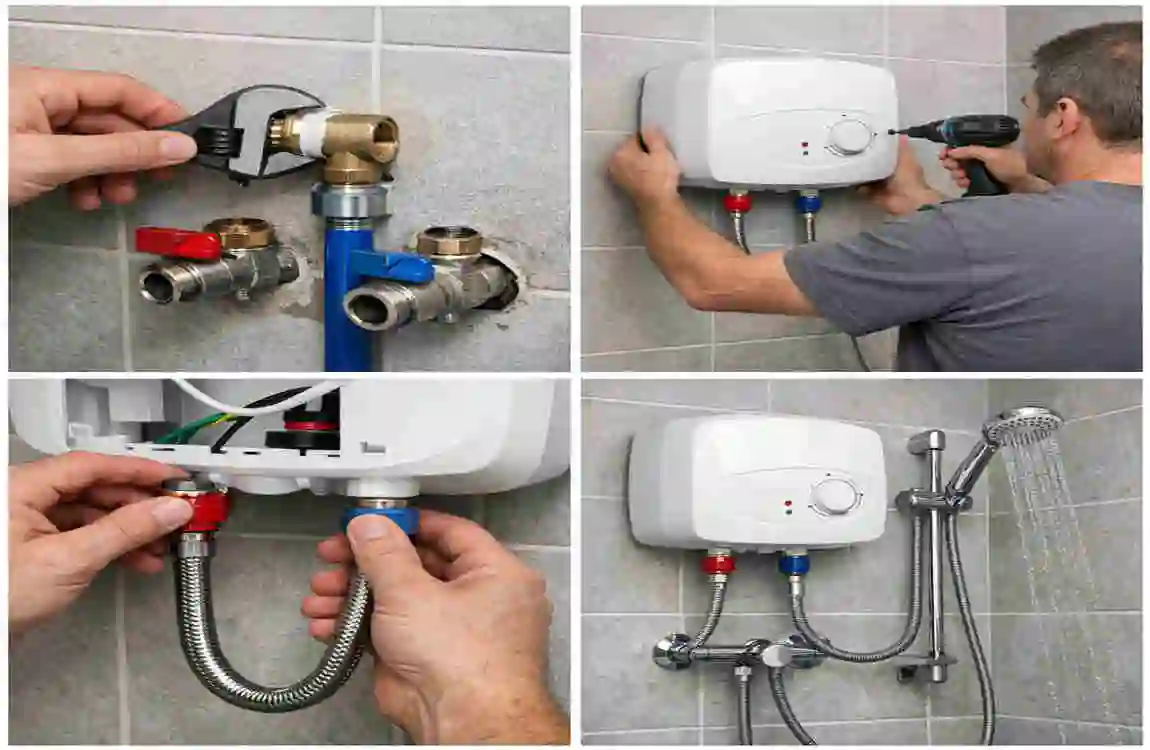 How to Install a Water Heater in Your Bathroom Shower