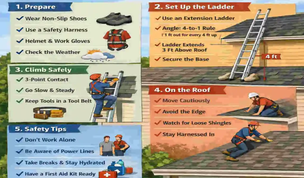 How to Climb Your House Roof Safely
