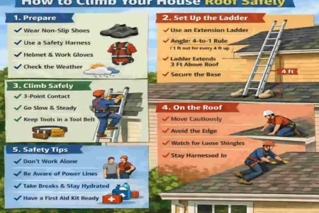 How to Climb Your House Roof Safely