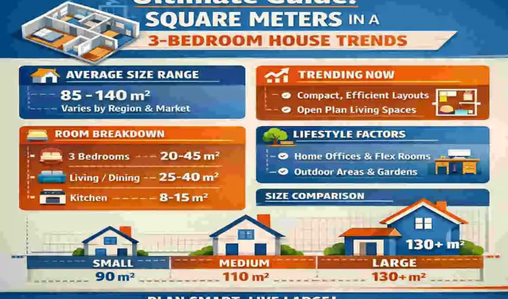 Square Meters in a 3-Bedroom House