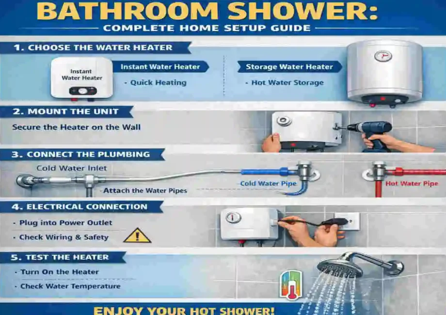 How to Install a Water Heater in Your Bathroom Shower