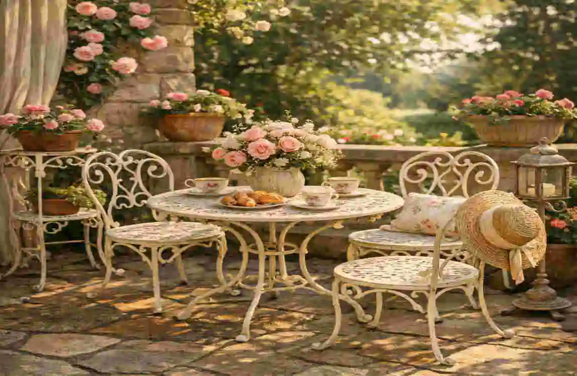 vintage style outdoor table and chairs for house