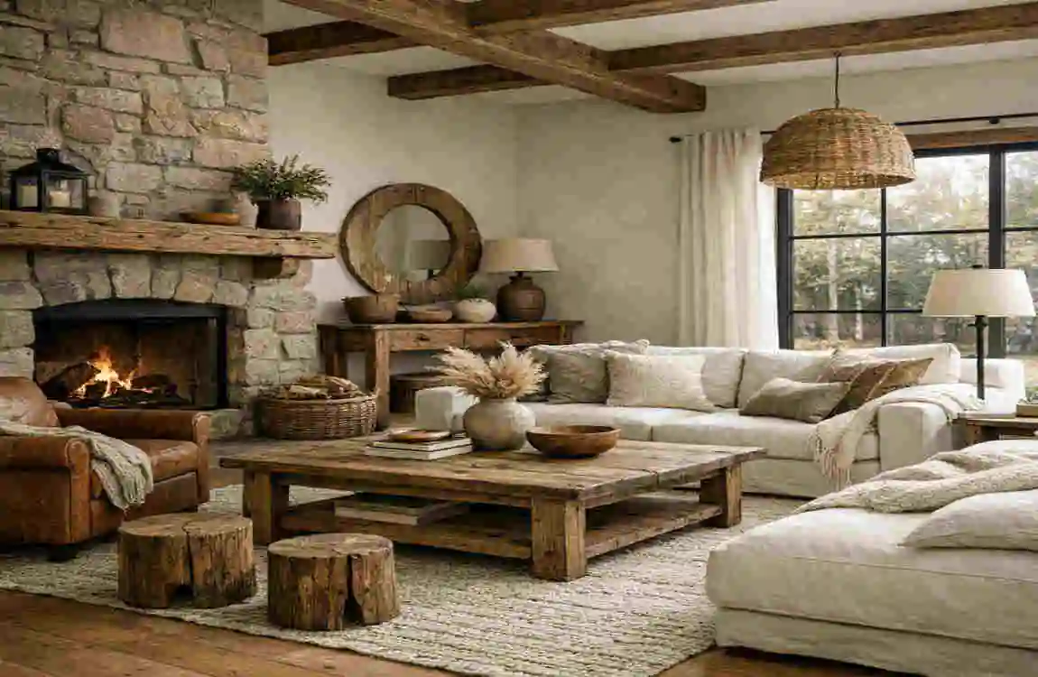 Simple Rugged Living Room Designs