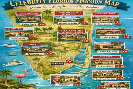 Celebrity Florida House Map