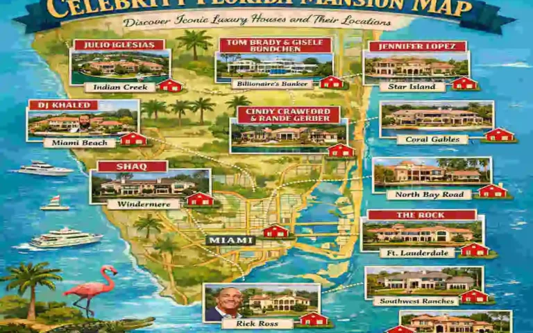 Celebrity Florida House Map