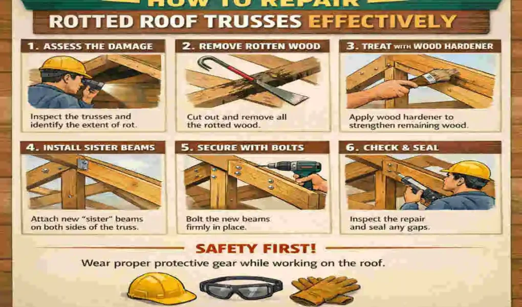 how to repair rotted roof trusses