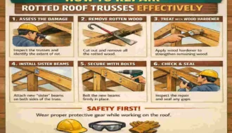 how to repair rotted roof trusses