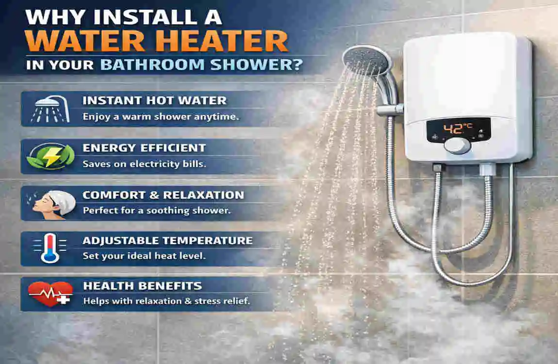 How to Install a Water Heater in Your Bathroom Shower