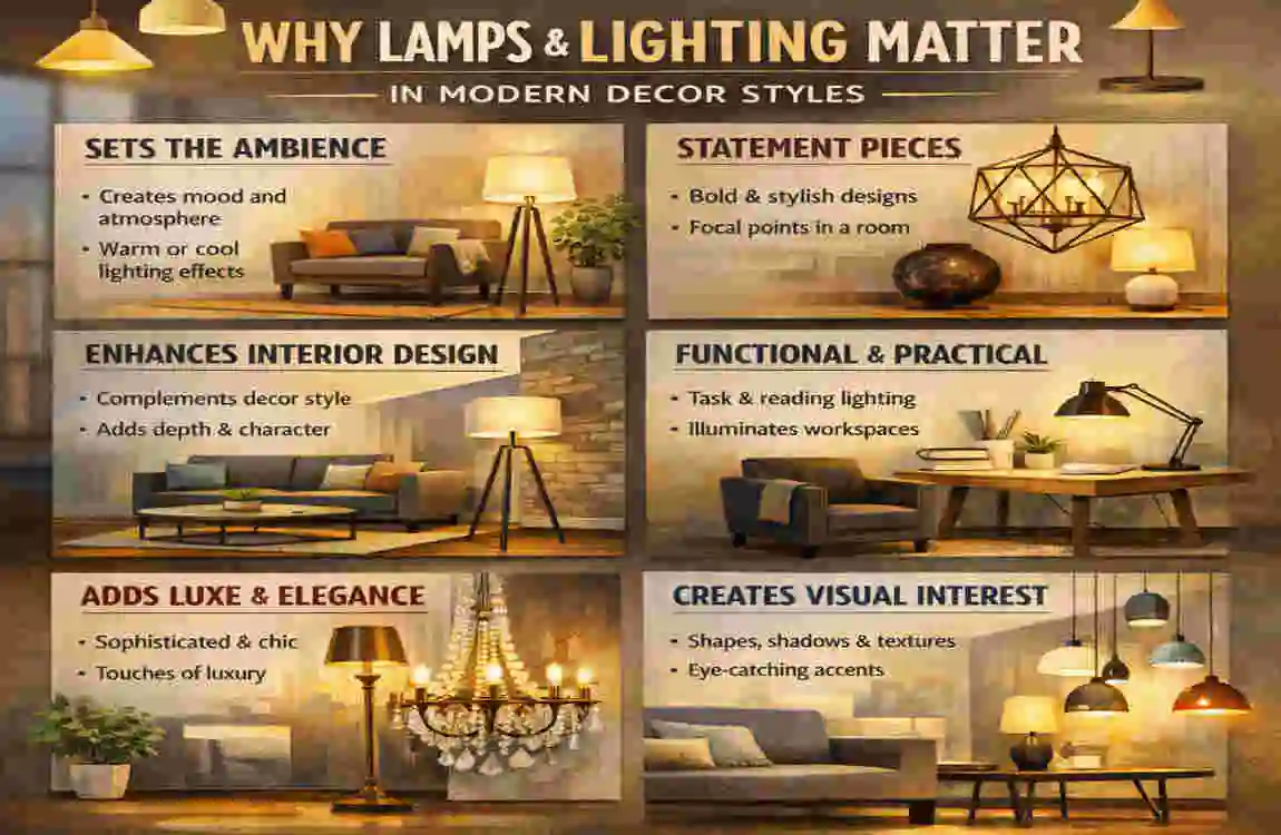 matching lamps with modern home decor styles guide