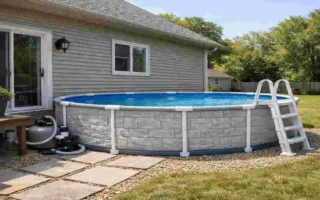 how close can an above ground pool be to a house