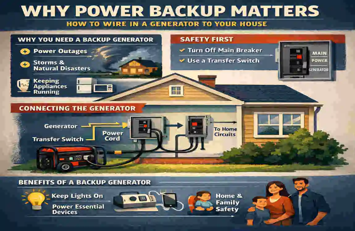 how to wire in a generator to your house