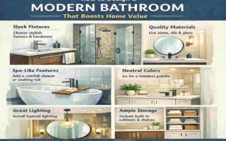 tell me about modern bathroom designs that increase home value