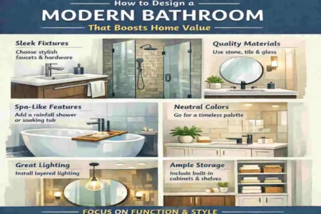 tell me about modern bathroom designs that increase home value