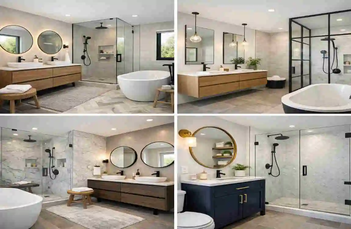 tell me about modern bathroom designs that increase home value