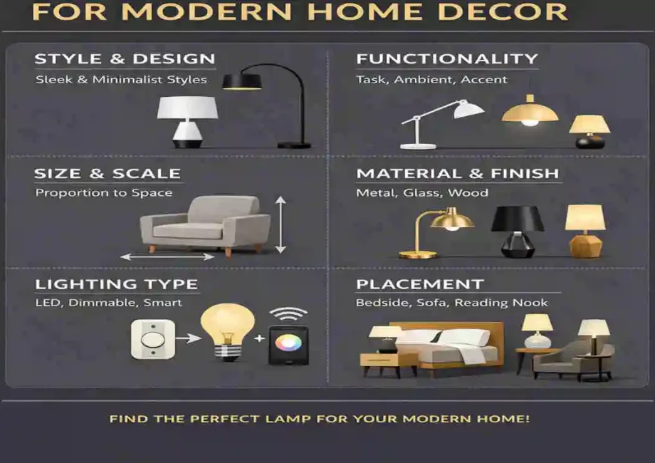 matching lamps with modern home decor styles guide
