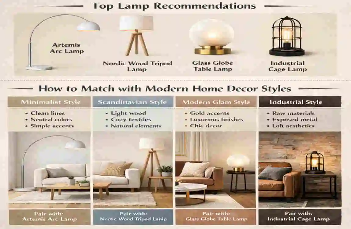 matching lamps with modern home decor styles guide