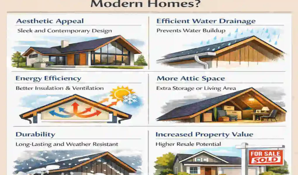 modern homes with pitched roofs