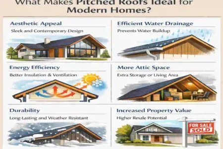 modern homes with pitched roofs