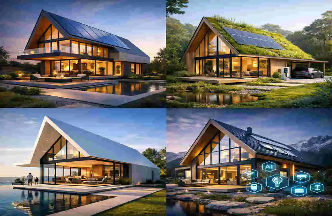 modern pitched roof homes