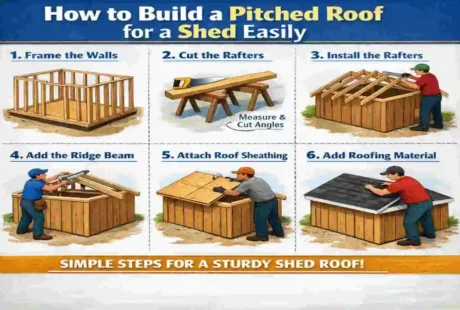 how to build a pitched roof for a shed