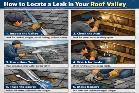 how to find a leak in a roof valley