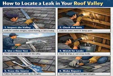 how to find a leak in a roof valley