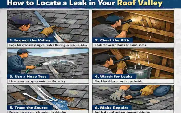 how to find a leak in a roof valley
