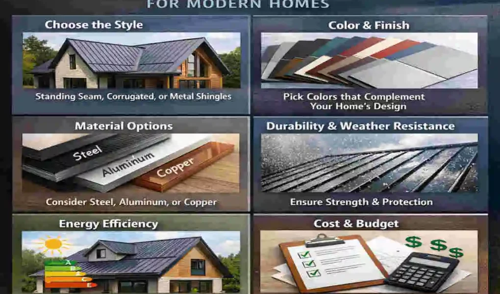 modern homes with metal roofs