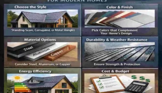 modern homes with metal roofs