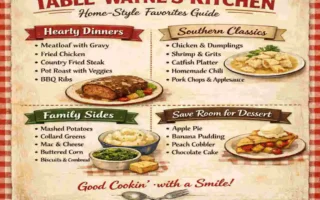 a table wayne's kitchen menu