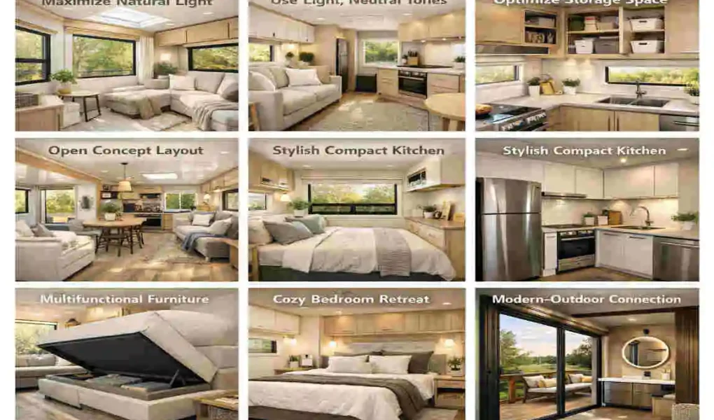 modern mobile home interior