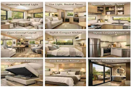 modern mobile home interior