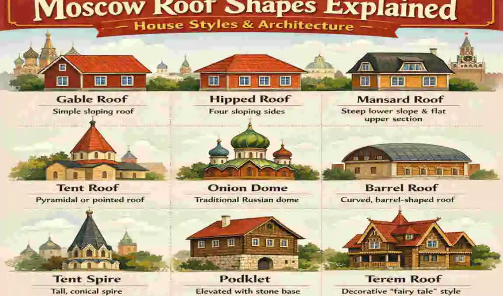 what shape are the roofs in moscow