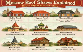 what shape are the roofs in moscow