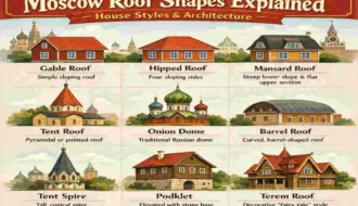 what shape are the roofs in moscow