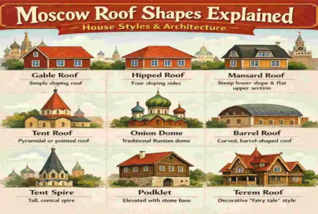 what shape are the roofs in moscow