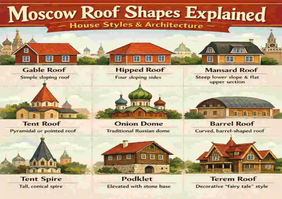 what shape are the roofs in moscow