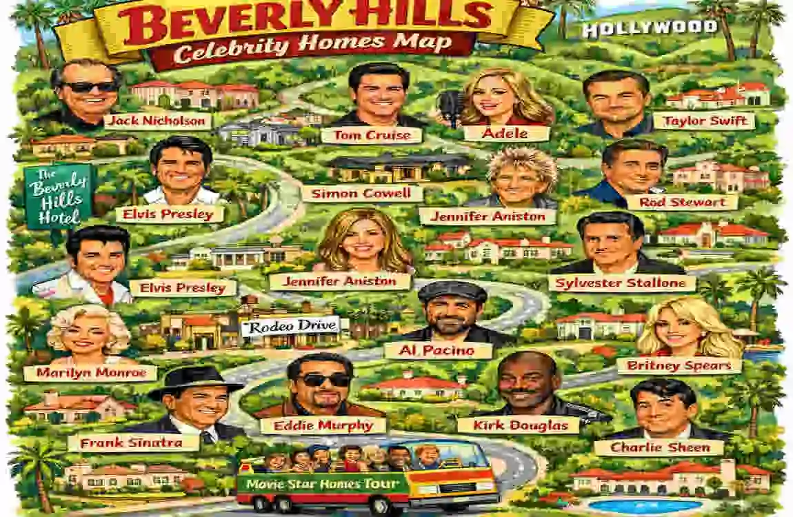 celebrity home map