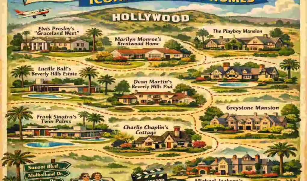 celebrity home map