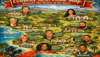 map of celebrity homes